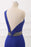 Royal Blue One-Shoulder Prom Dress with Mermaid Long Backless Beaded Design