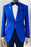 Bill Royal Blue Shawl Lapel Slim Fit Jacquard Wedding Suits