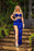 Royal Blue Sweetheart Off-The-Shoulder Prom Dress with Pearls