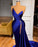 Royal Blue Sweetheart Prom Dress with Split