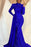 Ruffle Sequins Long Sleeves Mermaid Prom High Collar Dress