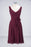 Bridelily Elegant Straps V-Neck  Ruffle Short Burgundy Bridesmaid Dress with Bow Sash