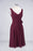 Bridelily Elegant Straps V-Neck  Ruffle Short Burgundy Bridesmaid Dress with Bow Sash