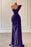 Sage One-Shoulder Mermaid Prom Dress with Beadings and Split