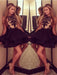 Satin Halter Sleeveless A-line Short/Mini With Layers Dresses - Prom Dresses