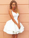 Satin Sweetheart Sleeveless A-line Short/Mini With Layers Dresses - Prom Dresses