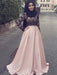 Sleeves Scoop Sweep/Brush Train With Applique Satin Muslim Dresses - Prom Dresses