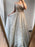 Sequined Off-Shoulder Prom Dress with Long Sleeve Pleated A-Line Design