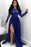 Sequins Long Sleeves Prom Dress with Slit