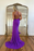 Sequins Prom Dress Purple Sleeveless Backless Split Long