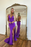 Sequins Prom Dress Purple Sleeveless Backless Split Long