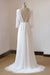 Sexy 3/4 Sleeves and Backless Long Chiffon Beach Wedding Dress - Wedding Dresses