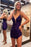 Sexy Sequins Mini Homecoming Dresses Deep V-neck Party Dress with Lace-up - Prom Dresses