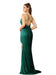 Sexy V-Neck Glitter Sequin Floor Length Dress with Slit-koscy