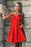 Sexy V-Neck Short Homecoming Dresses Sleeveless Satin Aline Party Dress with Pockets - Prom Dresses