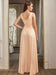Sexy V-Neck Sleeveless Floor Length Dress with Slit-koscy