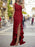 Sheath One-Shoulder Sweep/Brush Train With Ruffles Satin Dresses - Prom Dresses