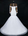 New Sheer Neck Long Sleeve Mermaid Wedding Dresses - wedding dresses