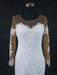 New Sheer Neck Long Sleeve Mermaid Wedding Dresses - wedding dresses