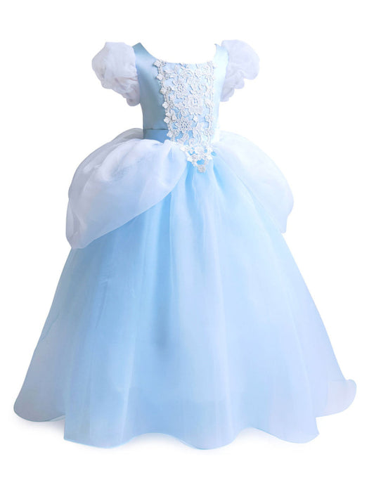 Flower Girl Dresses Jewel Neck Short Sleeves Pleated Kids Social Party Dresses