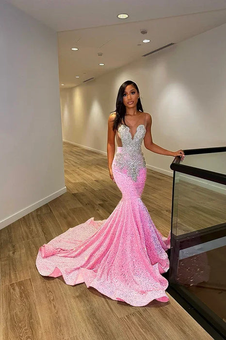 Shoulder Straps Luxurious Tulle Mermaid Prom Dress