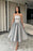 Silver Strapless Short A-Line Prom Dress with Sequins