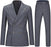 Atwood Simple Gray Peaked Lapel Double Breasted Business Suits