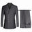 Patrick Simple Gray Peaked Lapel Double Breasted Business Suits