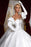 Simple Sweetheart Off-The-Shoulder A-line Appliques Lace Ruched Satin Wedding Dress - wedding dress