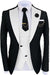 Orville Simple White Shawl Lapel Three Pieces Prom Suits