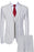 Bart Simple White Notched Lapel Three Pieces Striped Suits For Business