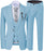 Maynard Sky Blue Notched Lapel Three Pieces Fashion Prom Suits