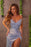 Sky Blue Sweetheart Prom Dress Sleeveless Mermaid with Split