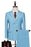 Classical  Sky Blue Two Pieces Peaked Lapel Double Breasted Prom Suits For Men