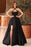 Sleek and Stylish Black Halter Strapless Sleeveless A Line Prom Dress