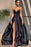 Sleek Black Evening Gown with Sultry Slit