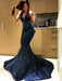Sleeveless Halter Sweep/Brush Train With Ruffles Sequins Dresses - Prom Dresses