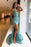 Sleeveless Long Beaded Mermaid Prom Dress with Split