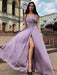 Sleeveless Straps Sweep/Brush Train With Ruffles Satin Chiffon Dresses - Prom Dresses