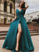 Sleeveless Straps Sweep/Brush Train With Ruffles Satin Chiffon Dresses - Prom Dresses