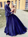 Sleeveless Sweetheart Sweep/Brush Train With Ruffles Satin Dresses - Prom Dresses