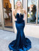 Sleeveless Sweetheart Sweep/Brush Train With Ruffles Velvet Dresses - Prom Dresses