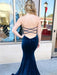 Sleeveless Sweetheart Sweep/Brush Train With Ruffles Velvet Dresses - Prom Dresses