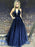 Sleeveless V-Neck Floor-Length A-line With Ruffles Tulle Dresses - Prom Dresses
