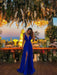 Sleeveless V-Neck Sweep/Brush A-line Train With Ruffles Satin Dresses - Prom Dresses