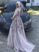 Sleeves Scoop Sweep/Brush Train With Applique Tulle Muslim Dresses - Prom Dresses