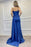 Spaghetti-Strap Beaded Long Mermaid Prom Dress with Split and Ruffles