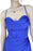 Spaghetti Strap Long Royal Blue Prom Dress With Slit