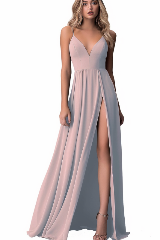 Spaghetti Strap Prom Dress with Gown Tulle Long Slit