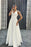 Spaghetti-Strap Sleeveless Long V-Neck Evening Dress with Beads